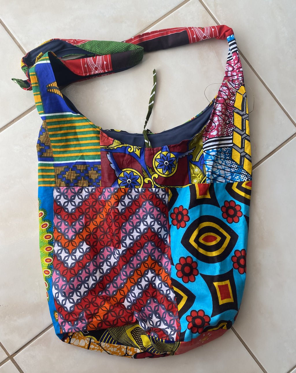 West African Wax Fabric "Kuzas" Sling Bag