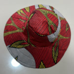 West African Wax Fabric "Kuzas" Large Brim Hat