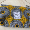 West African Wax Fabric "Kuzas" Accessories or Make Up Bag