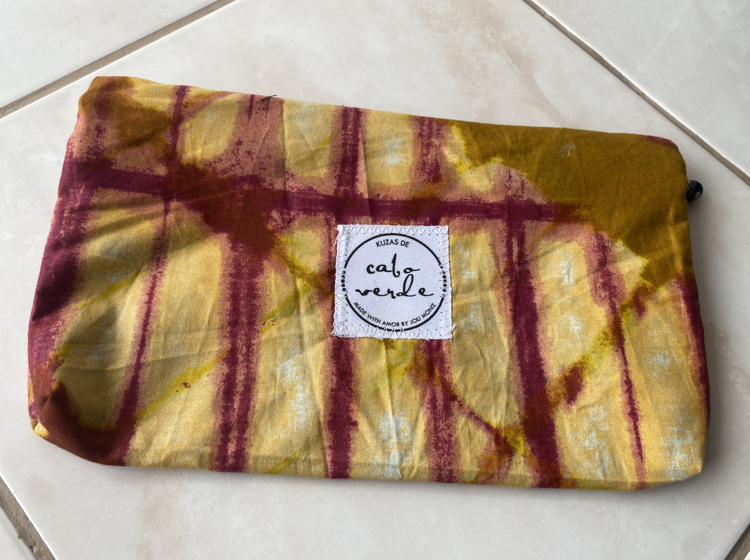 West African Wax Fabric "Kuzas" Accessories or Make Up Bag