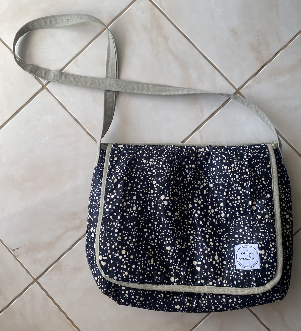 West African Wax Fabric "Kuzas" Messenger Bag Purse