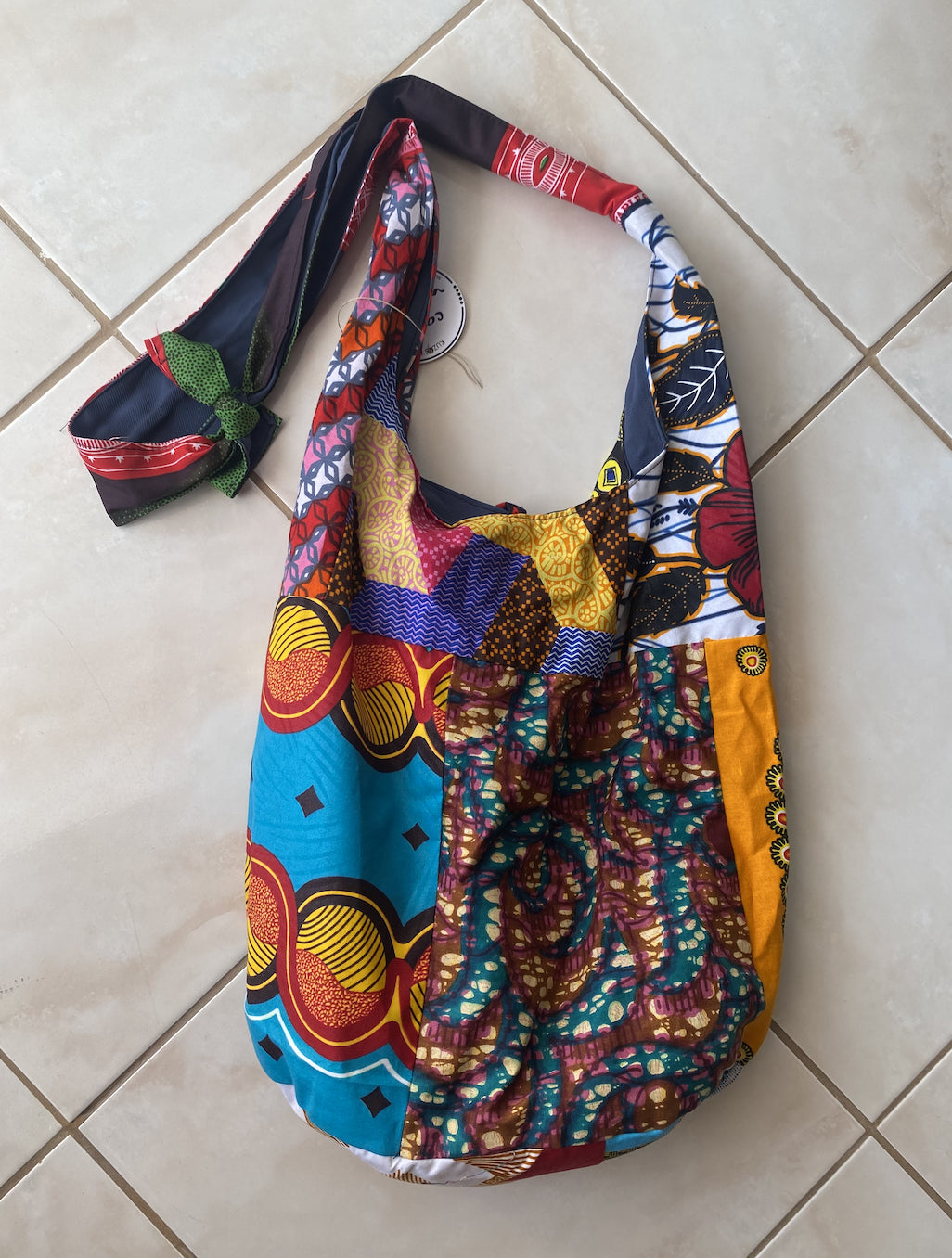 West African Wax Fabric "Kuzas" Sling Bag