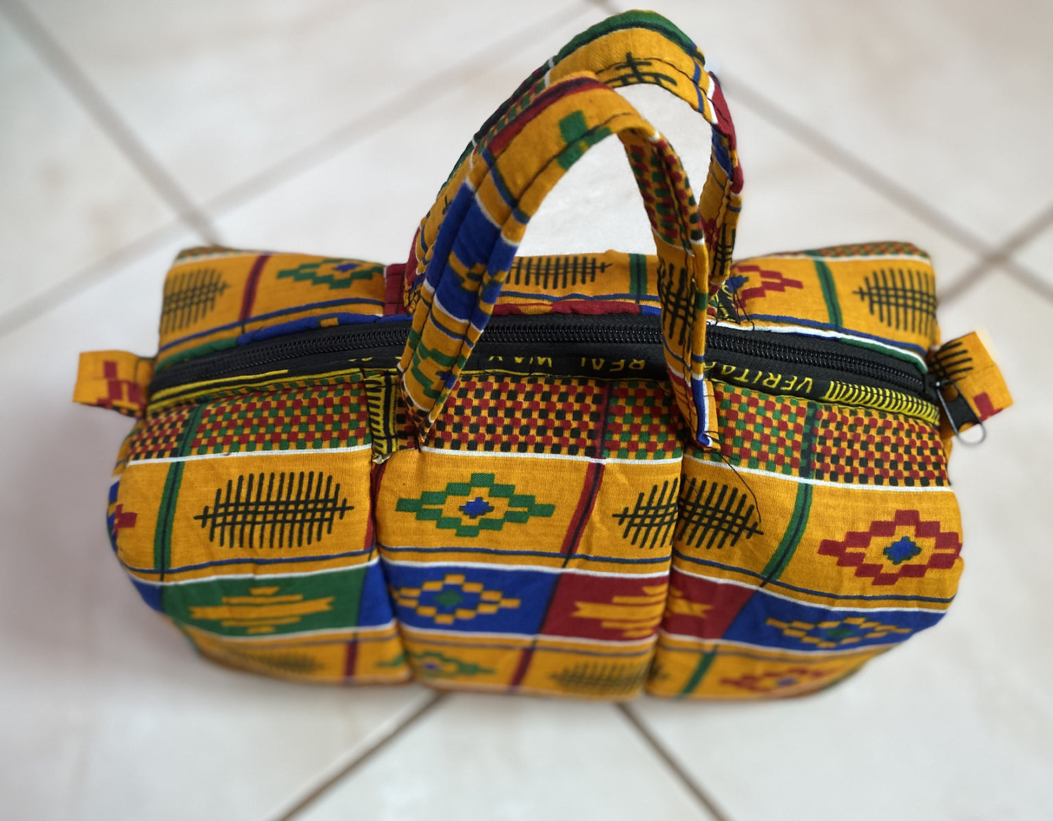 West African Wax Fabric "Kuzas" Toiletry Case (Large)