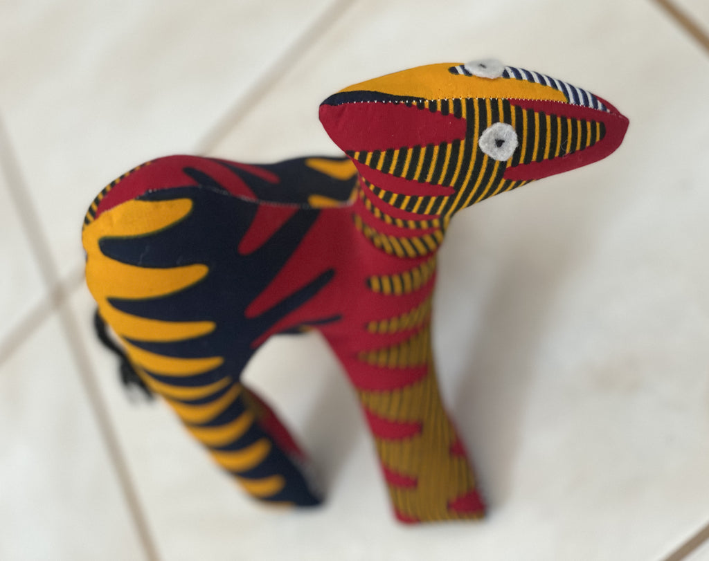 West African Wax Fabric "Kuzas" Stuffed Camel