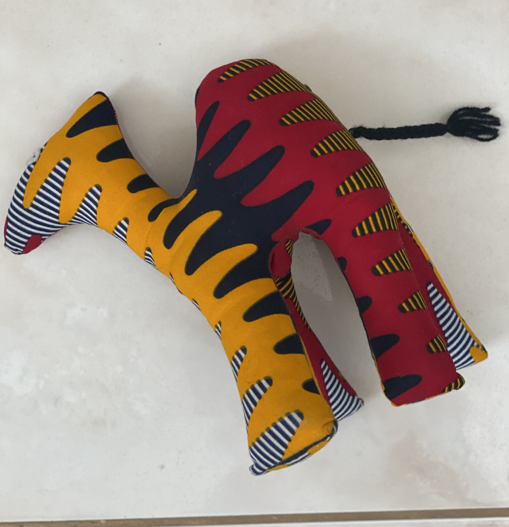 West African Wax Fabric "Kuzas" Stuffed Camel