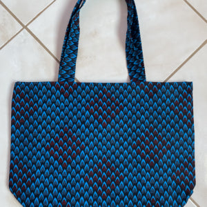 West African Wax Fabric "Kuzas" Tote Bag