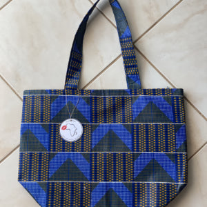 West African Wax Fabric "Kuzas" Tote Bag