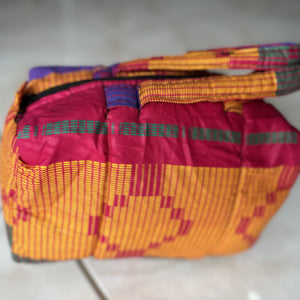 West African Wax Fabric "Kuzas" Toiletry Case (Medium)