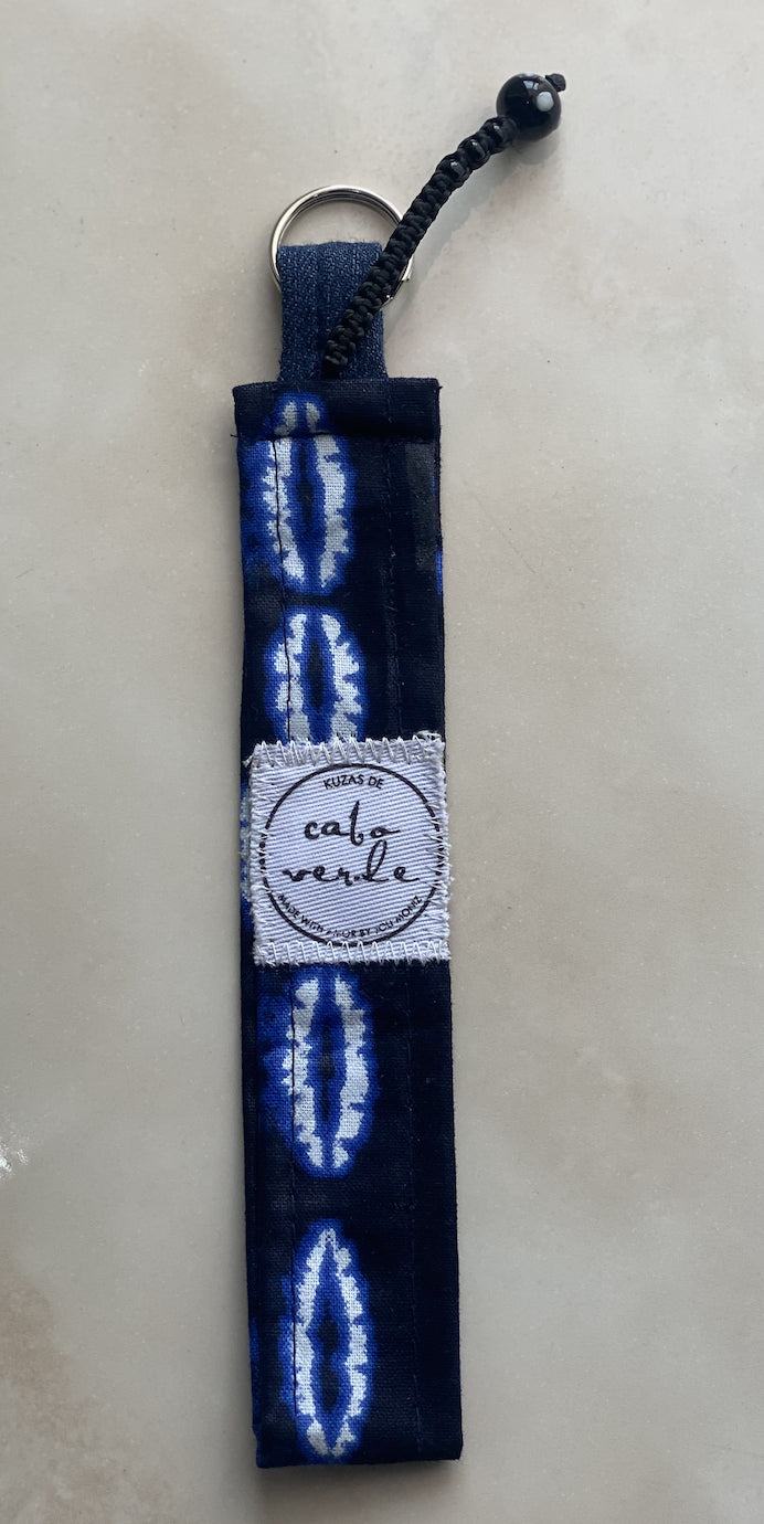 West African Wax Fabric "Kuzas" Key Chain