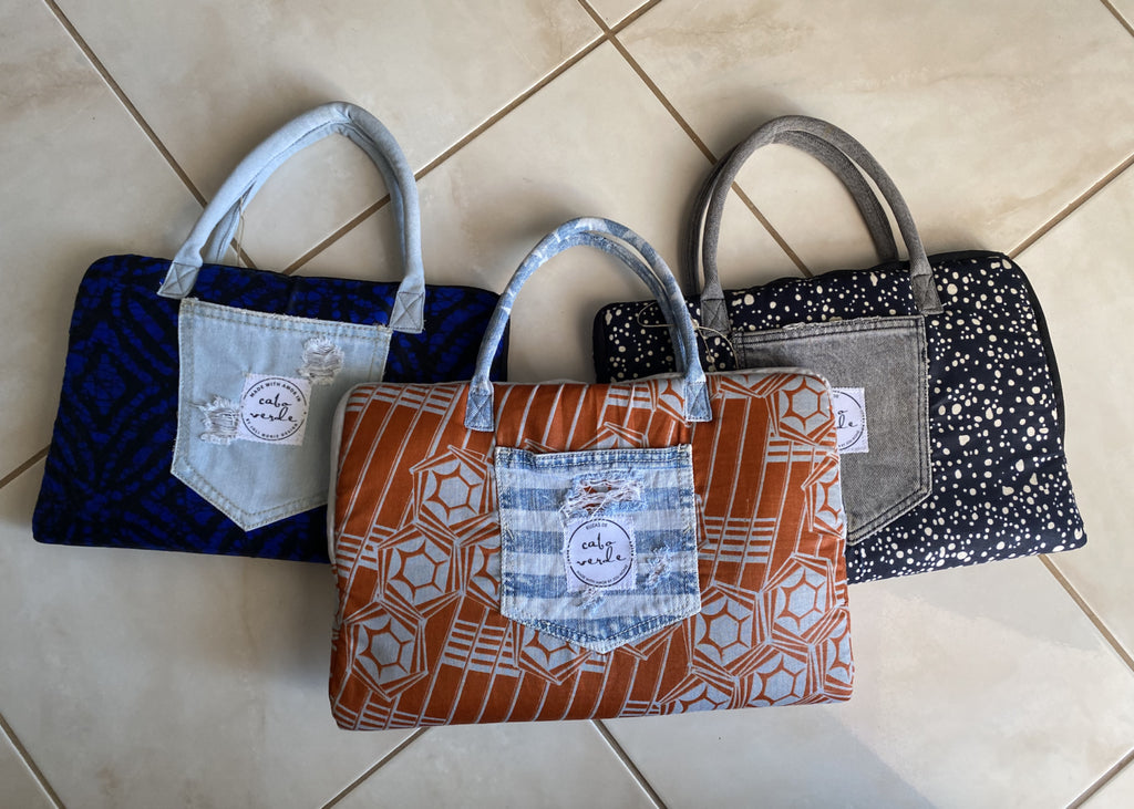 West African Wax Fabric "Kuzas" Laptop Case