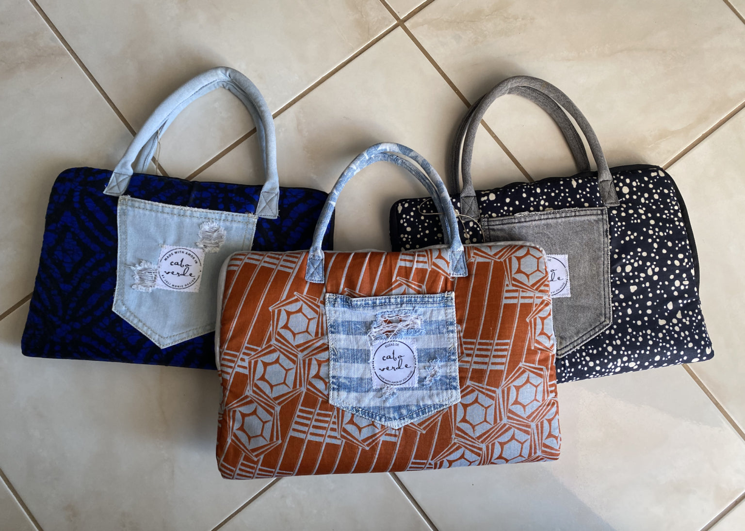 West African Wax Fabric "Kuzas" Laptop Case