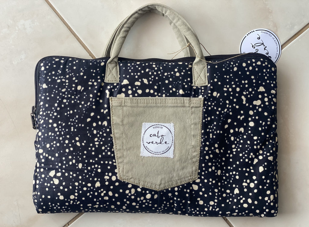 West African Wax Fabric "Kuzas" Laptop Case