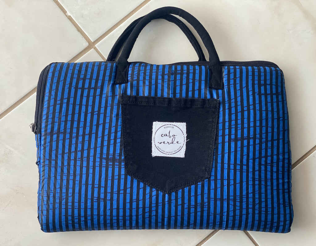 West African Wax Fabric "Kuzas" Laptop Case