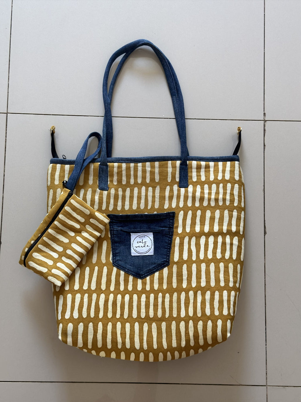 Malian Mud-cloth "Kuzas" Tote Bag Purse & Wristlet