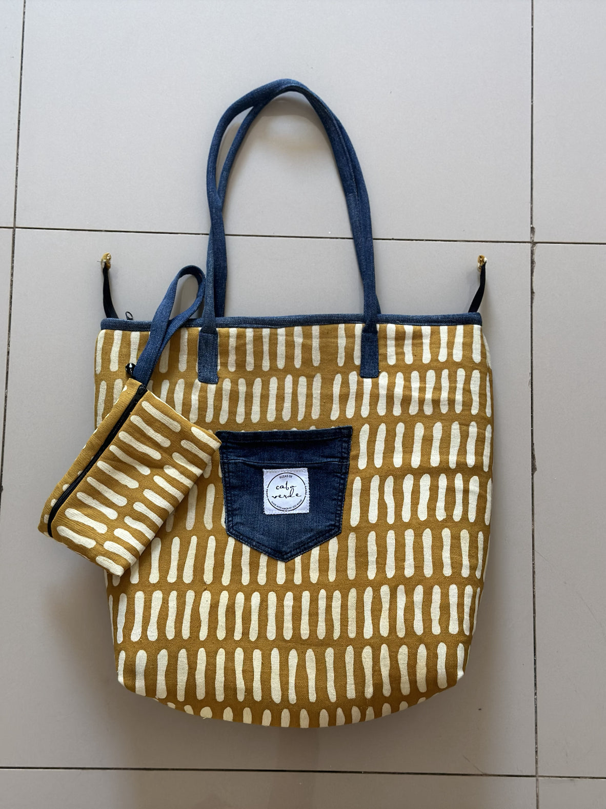 Malian Mud-cloth "Kuzas" Tote Bag Purse & Wristlet