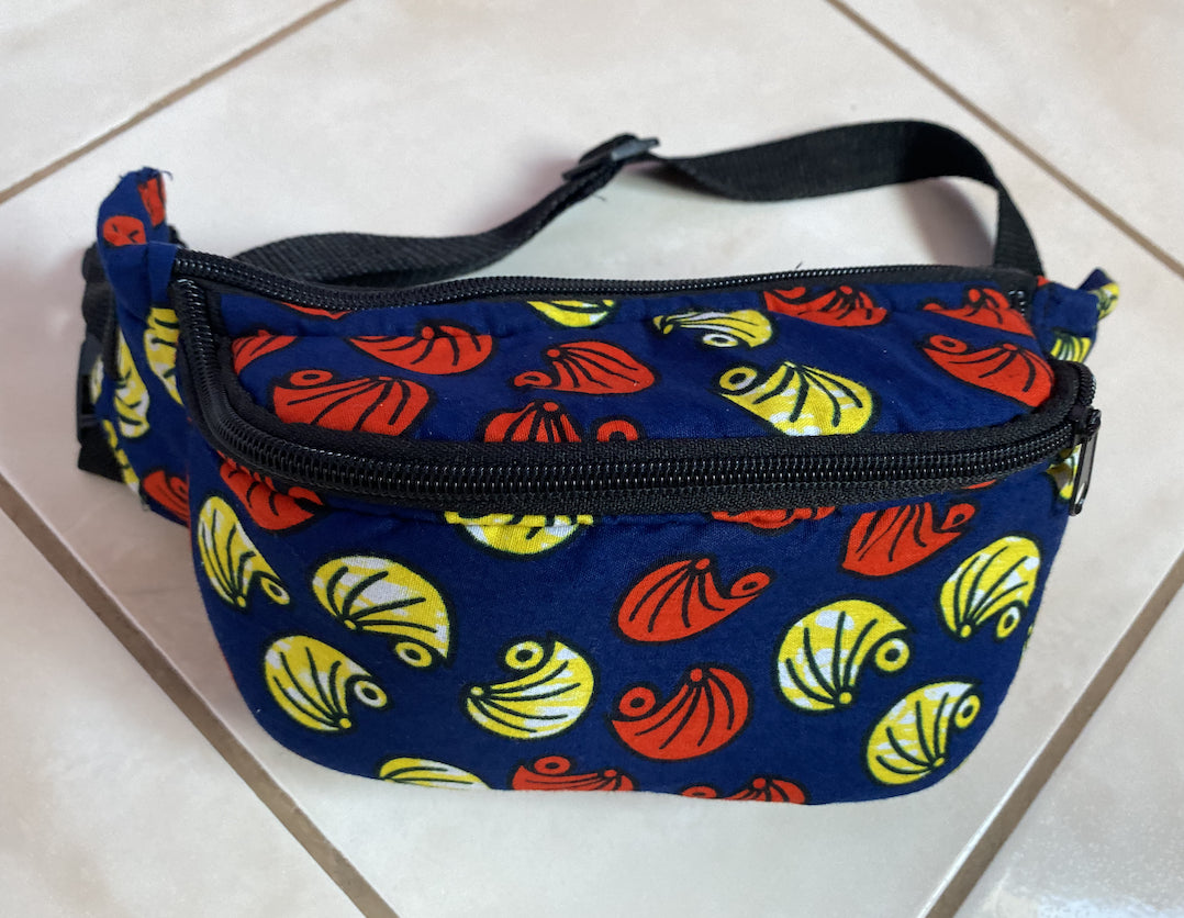 West African Wax Fabric "Kuzas" Fanny Pack